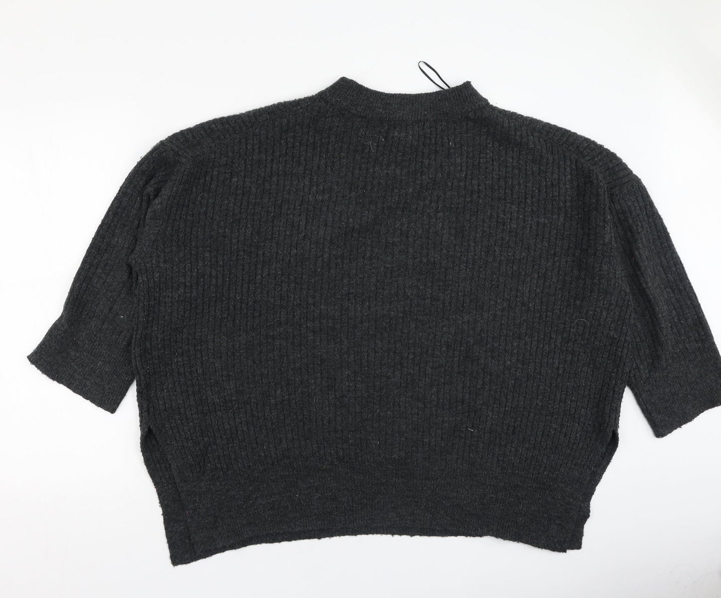 H&M Womens Grey Round Neck  Polyester Pullover Jumper Size L