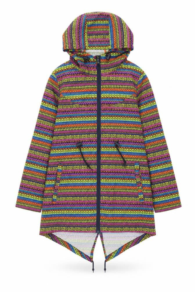 Denim & Co. Womens Multicoloured Geometric  Jacket  Size XS  Zip