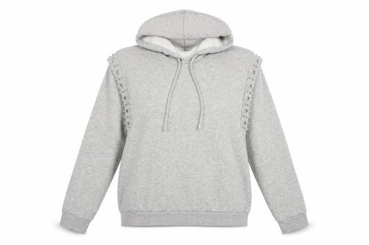 Papaya Womens Grey  Polyester Pullover Hoodie Size L  Pullover