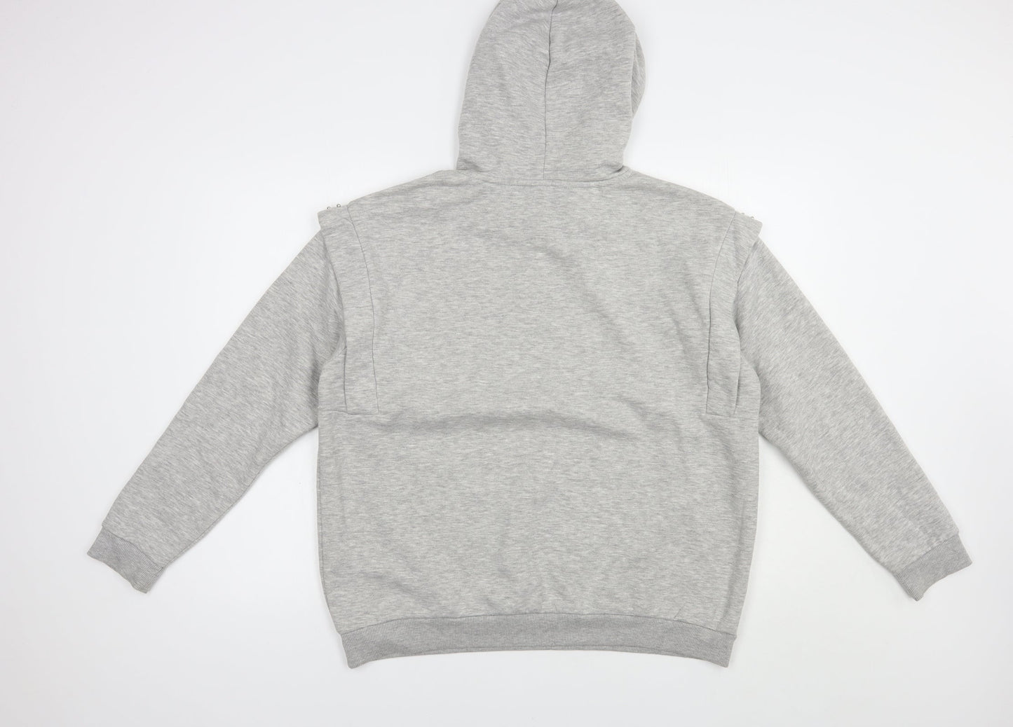 Papaya Womens Grey  Polyester Pullover Hoodie Size L  Pullover
