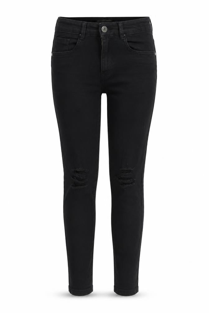 Next Girls Black  Cotton Skinny Jeans Size 12 Years  Regular Button