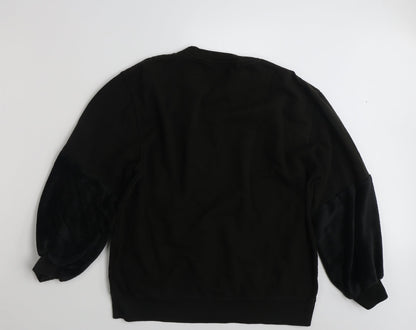 Preloved Best Womens Black  Cotton Pullover Sweatshirt Size L  Pullover - Size M-L - Back