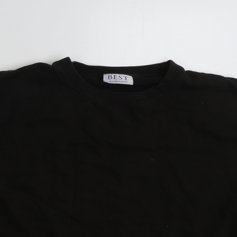 Best Womens Black  Cotton Pullover Sweatshirt Size L  Pullover - Size M-L