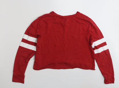 Preloved Atmosphere Womens Red Striped 100% Cotton Pullover Sweatshirt Size 12  Pullover - NYC Loves Me... - Back