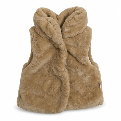 Fruit de ma passion  Girls Beige Animal Print  Gilet Jacket Size 18 Months   Button