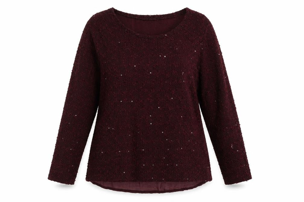 Pimkie Womens Purple  Polyester Pullover Sweatshirt Size L  Pullover
