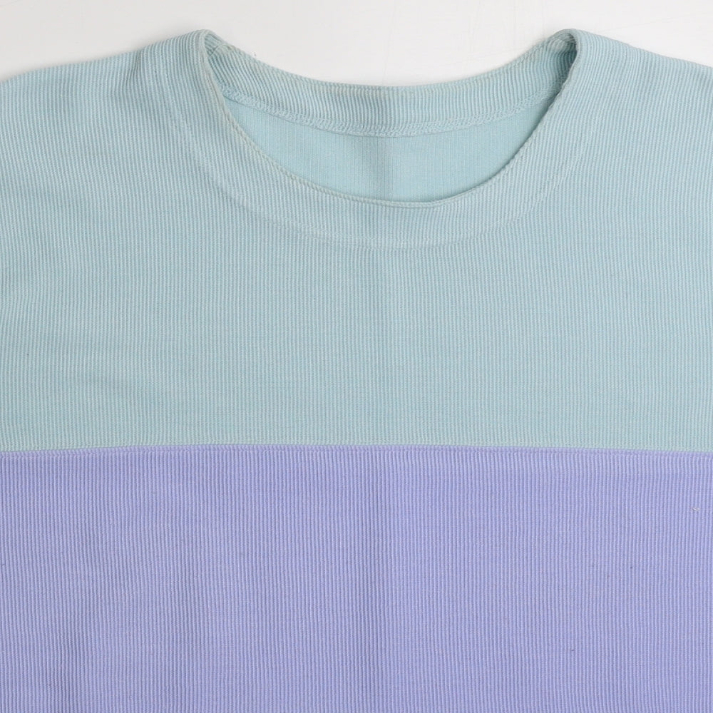 Preworn Womens Multicoloured Colourblock Polyester Pullover Sweatshirt Size M  Pullover - Size M-L