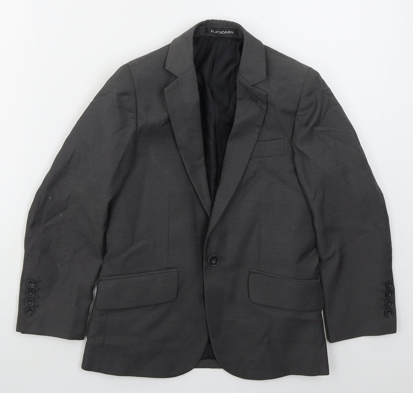 BHS Boys Grey   Jacket  Size 8 Years  Button