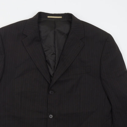 Next Mens Grey Striped Wool Jacket Suit Jacket Size 44