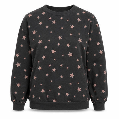 H&M Womens Green  Cotton Pullover Sweatshirt Size S  Pullover - Stars
