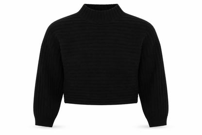 New Look Girls Black Mock Neck  Acrylic Pullover Jumper Size 12-13 Years  Pullover