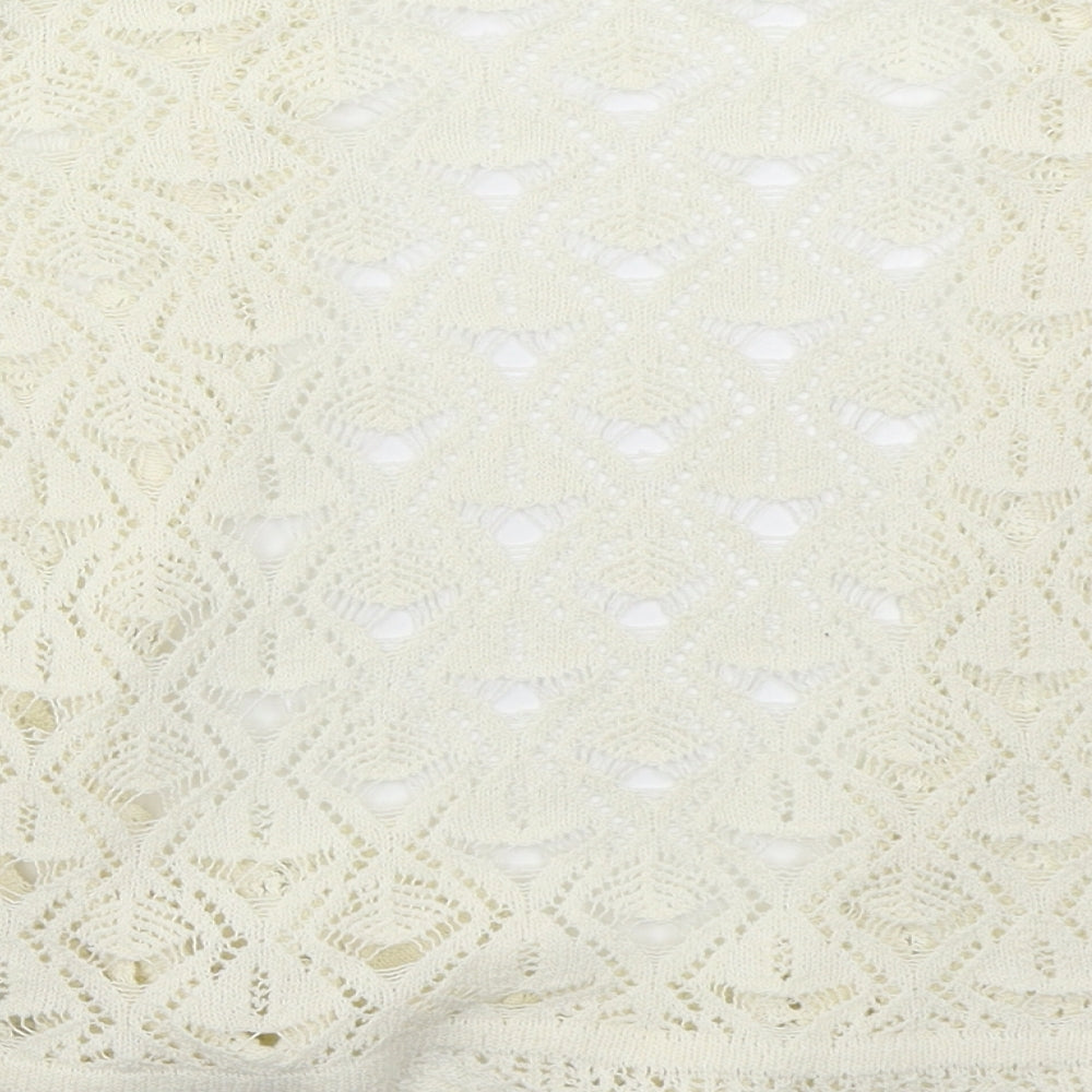 Per Una Womens Ivory V-Neck  Acrylic Cardigan Jumper Size 12