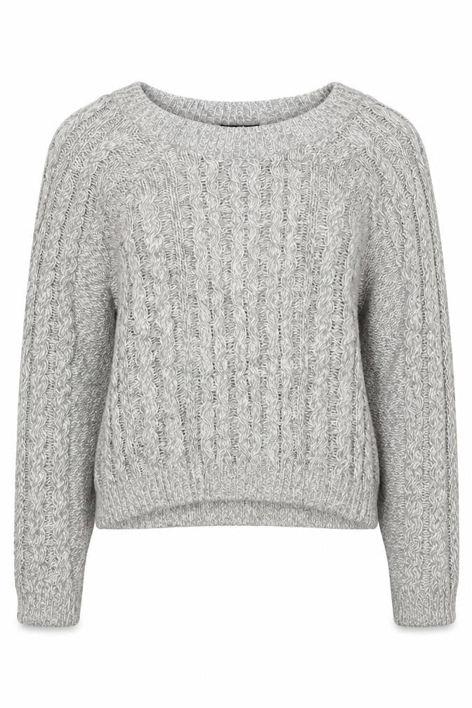 H&M Womens Grey Round Neck  Cotton Pullover Jumper Size M