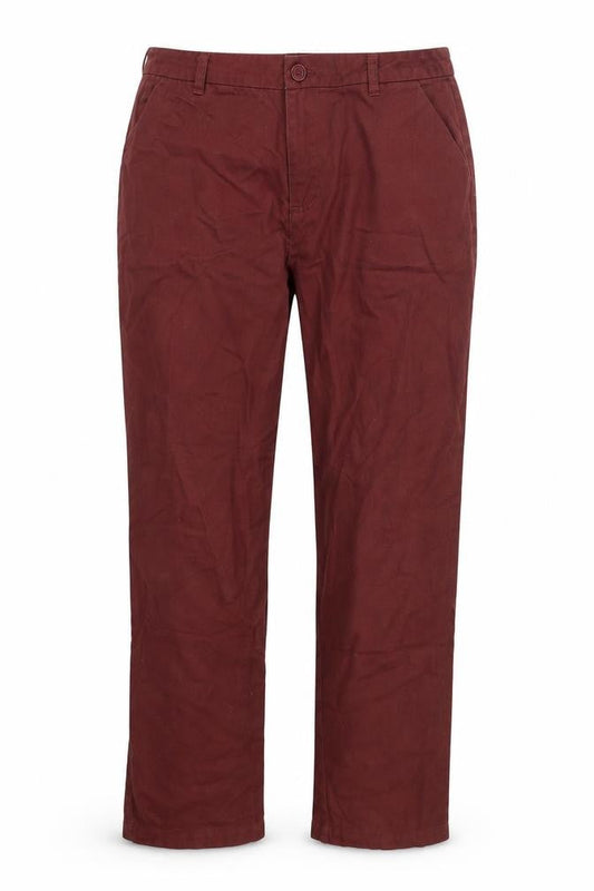 ASOS Womens Red  Cotton Trousers  Size 10 L27 in Regular Button