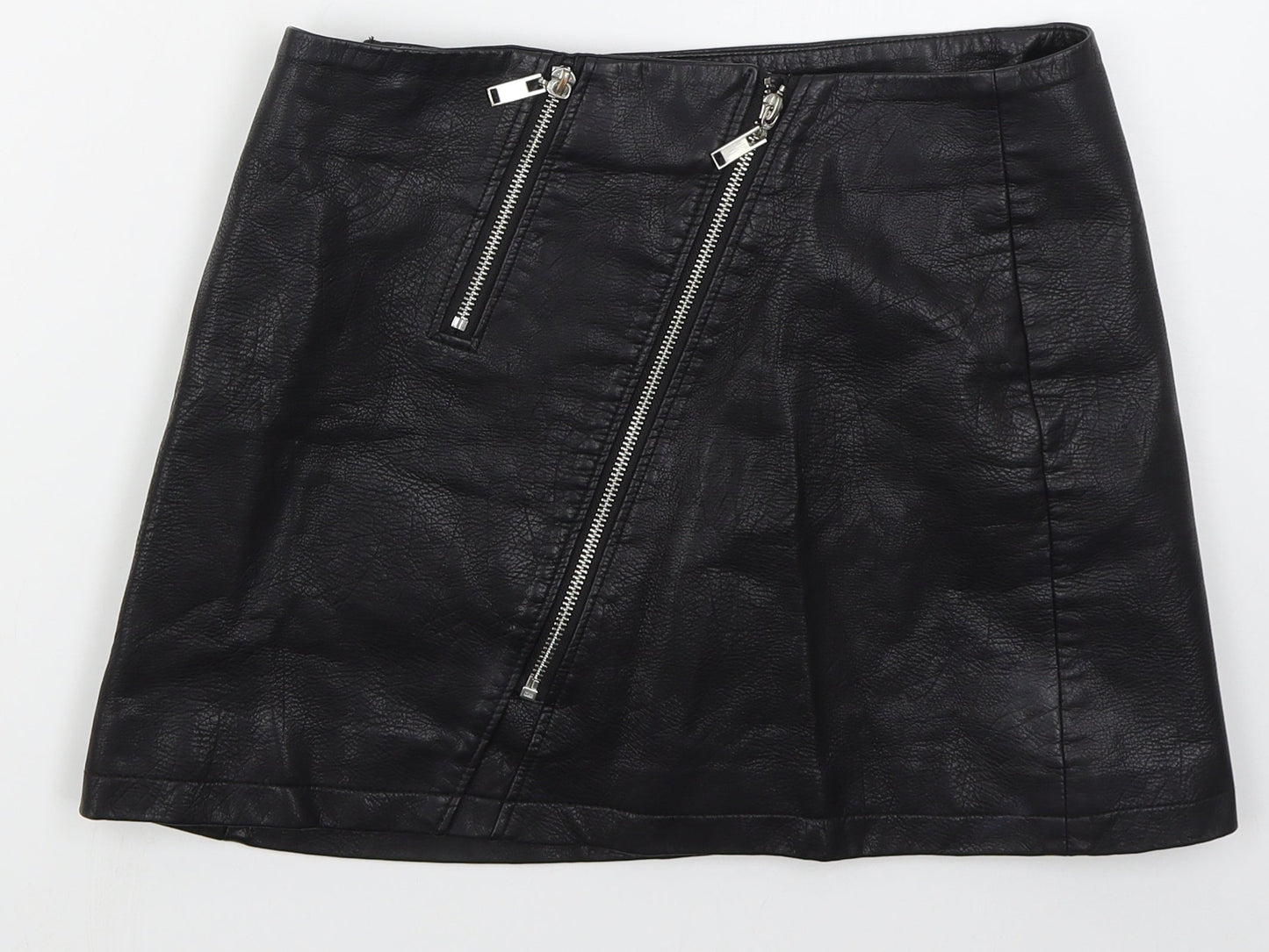Light Before Dark Womens Black  Polyester Mini Skirt Size M   Zip