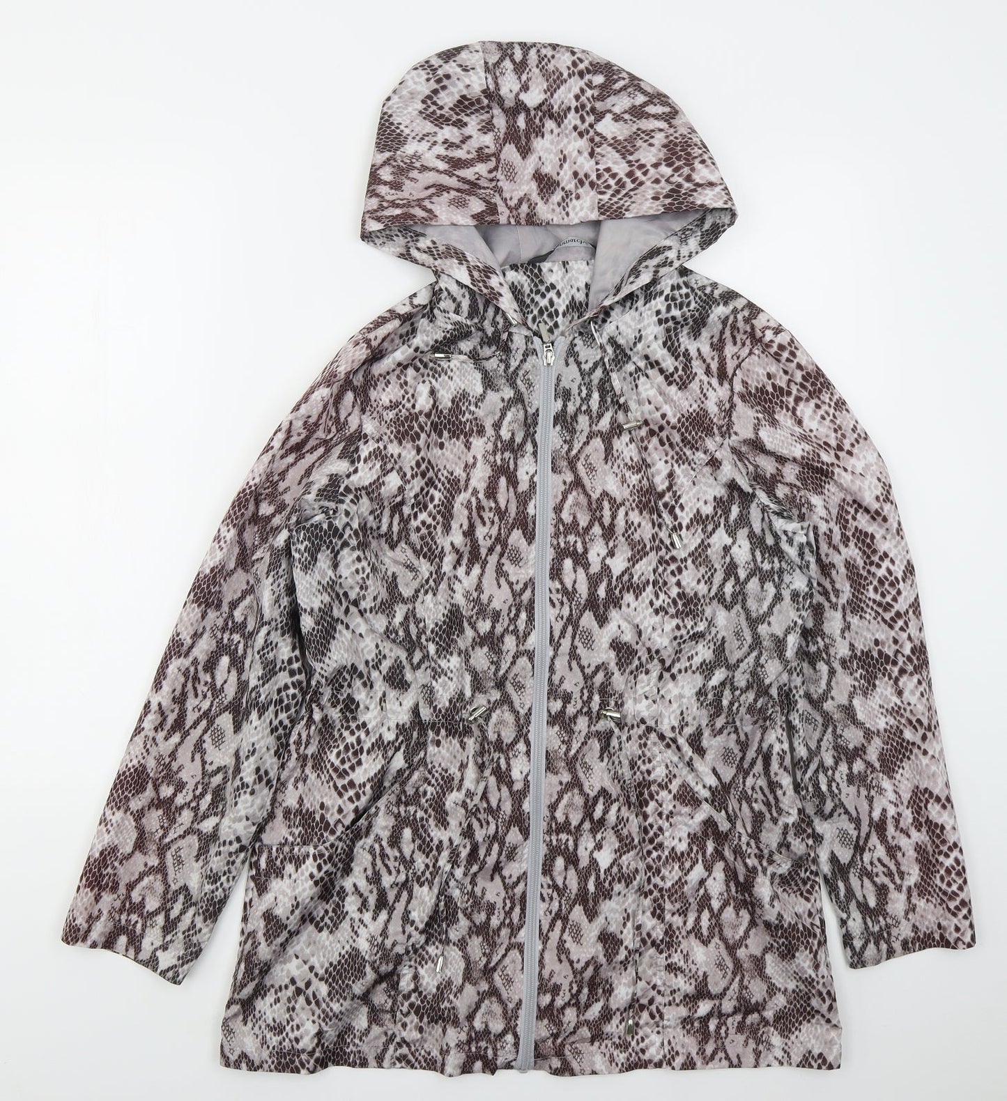 Bonmarché Womens Brown Animal Print  Jacket  Size 10  Zip