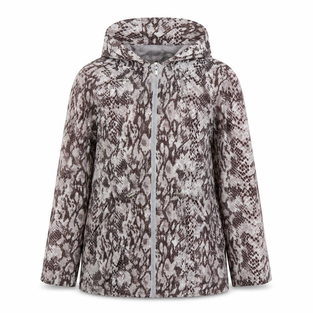 Bonmarché Womens Brown Animal Print Jacket Size 10 Zip