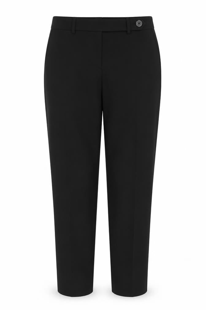 NEXT Womens Black  Polyester Trousers  Size 10 L26 in Regular Button