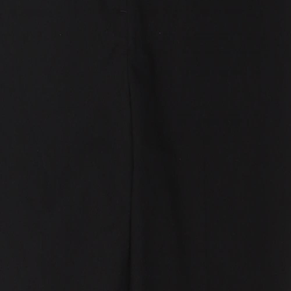 NEXT Womens Black  Polyester Trousers  Size 10 L26 in Regular Button