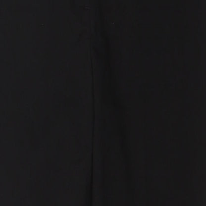 Next Womens Black  Polyester Trousers  Size 10 L26 in Regular Button