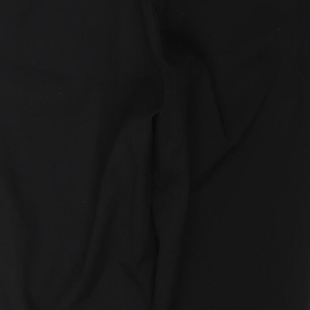 NEXT Womens Black  Polyester Trousers  Size 10 L26 in Regular Button