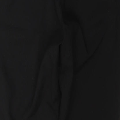 Next Womens Black  Polyester Trousers  Size 10 L26 in Regular Button