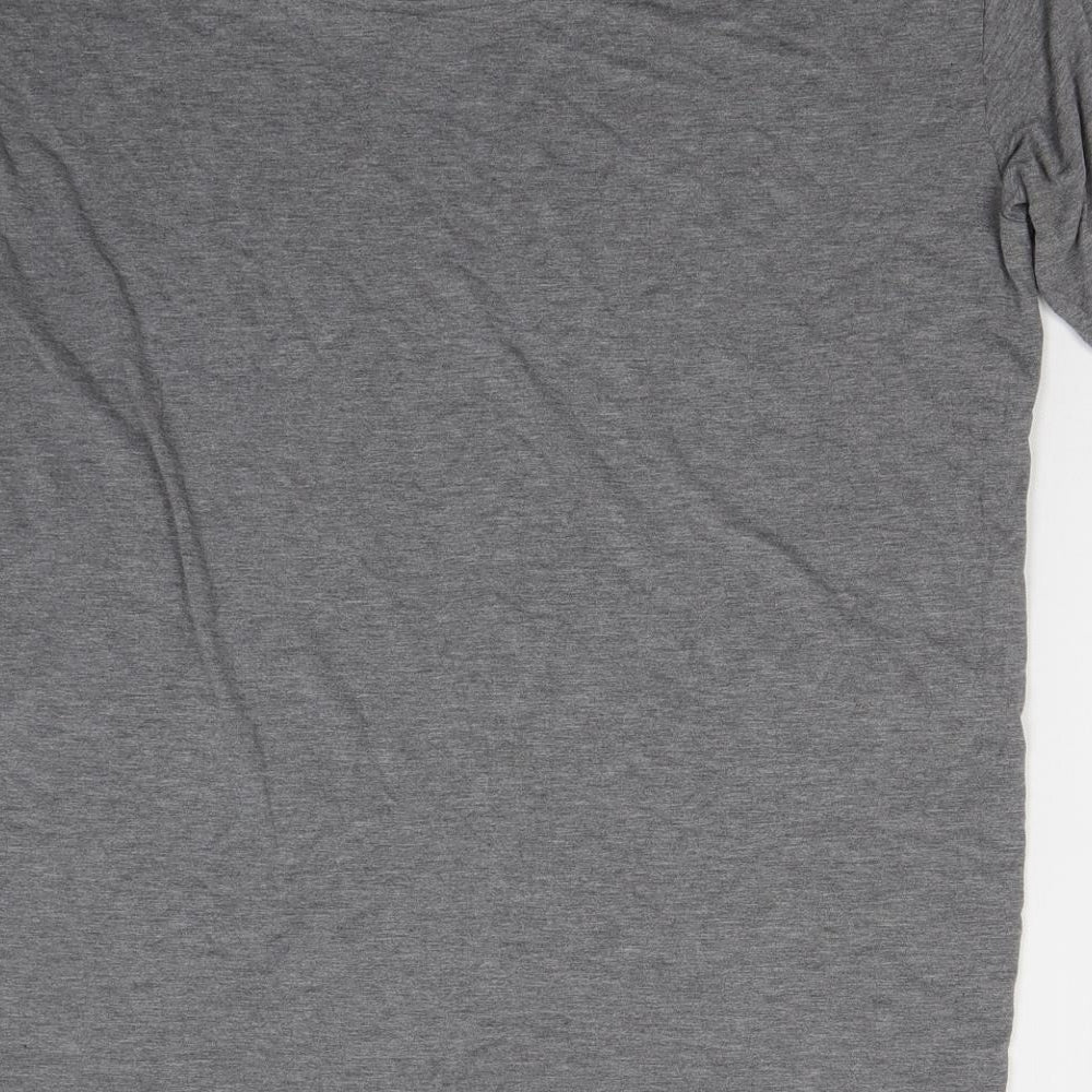 NEXT Womens Grey  Cotton Basic T-Shirt Size 12 Round Neck