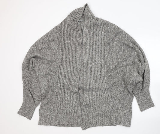 South Womens Grey V-Neck  Acrylic Cardigan Jumper Size 18
