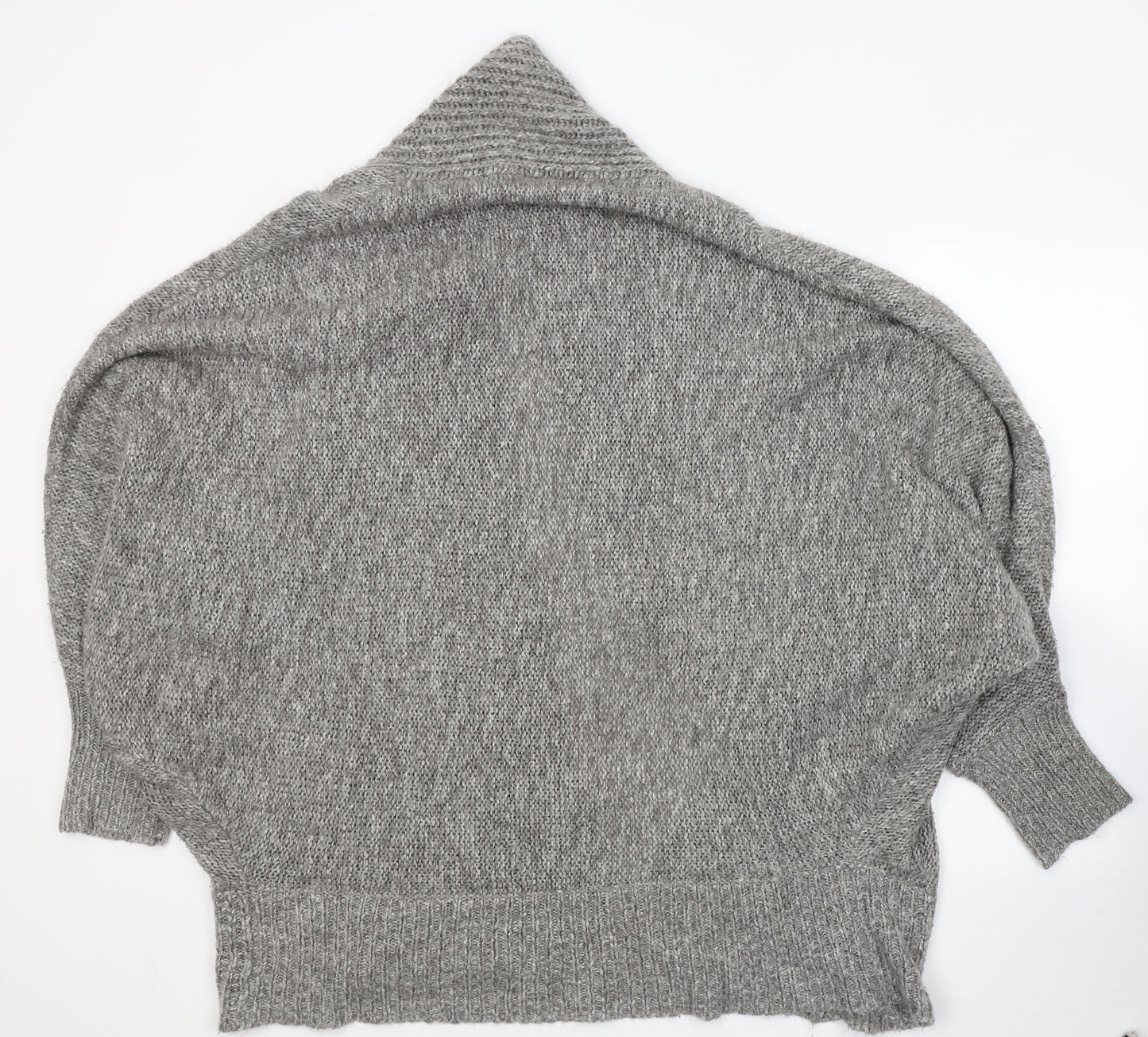 South Womens Grey V-Neck  Acrylic Cardigan Jumper Size 18