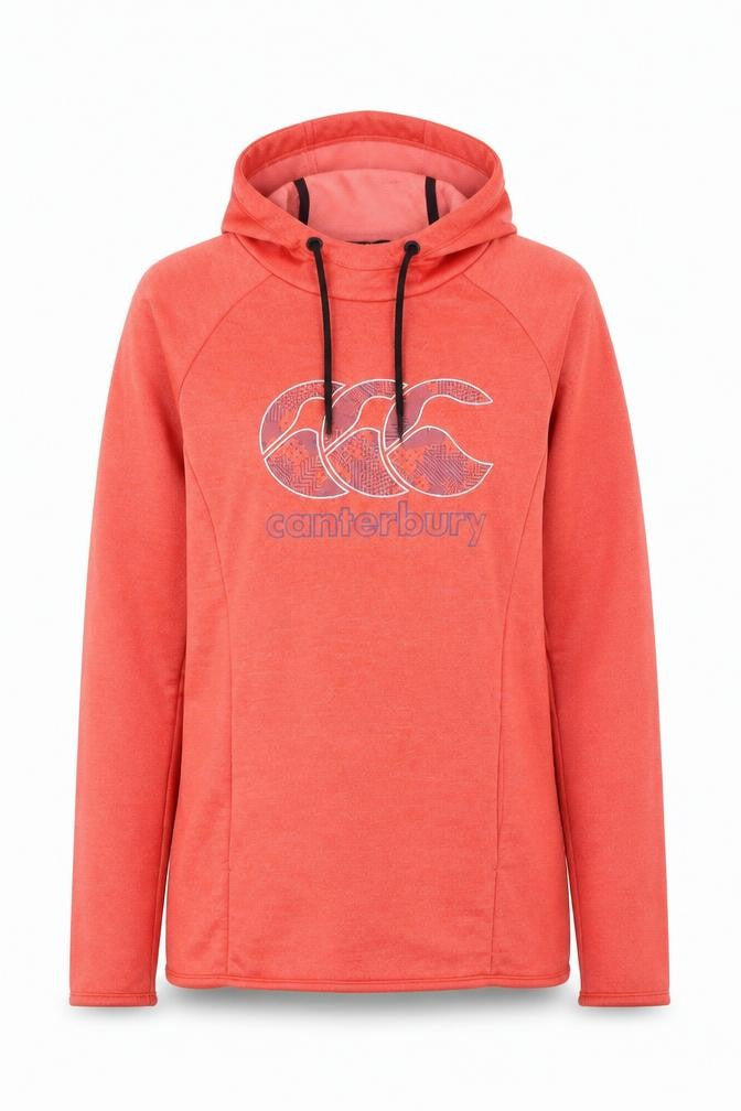 Canterbury Womens Orange  Polyester Pullover Hoodie Size 10  Pullover - Activewear
