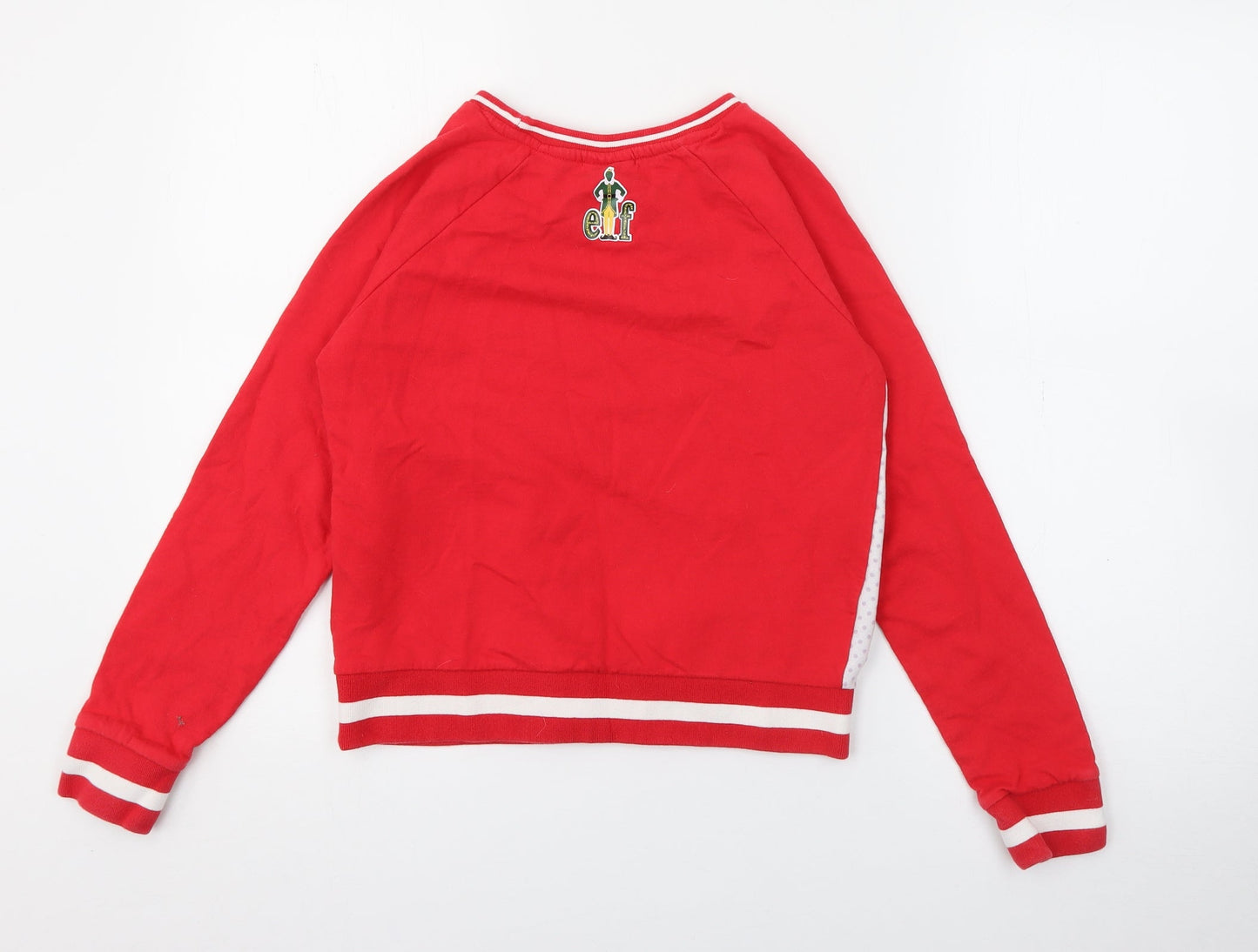 M&Co Boys Red Polka Dot Polyester Pullover Sweatshirt Size 11-12 Years   - Elf