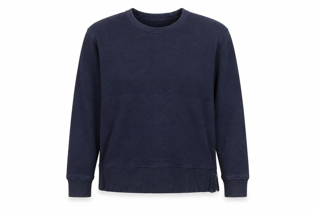 Marks & Spencer Womens Blue Crew Neck  Cotton Pullover Jumper Size 12