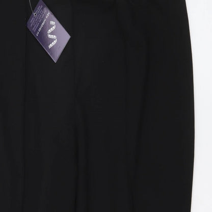 Preloved Classic Womens Black  Polyester Trousers  Size 18 L24 in Regular - Detail