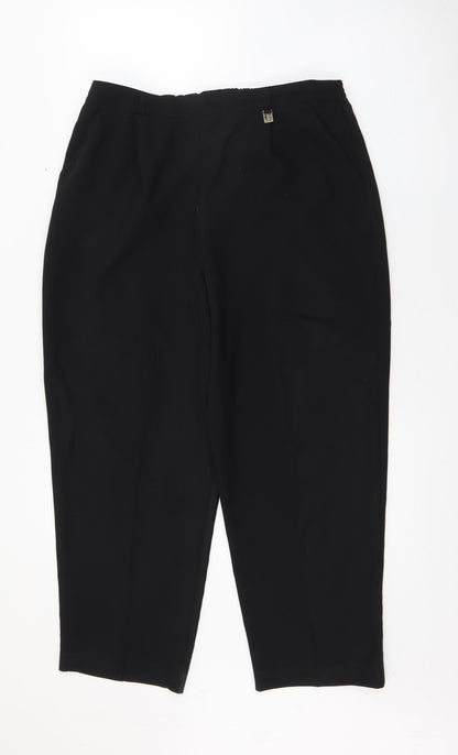 Classics` Womens Black  Polyester Trousers  Size 16 L23 in Regular