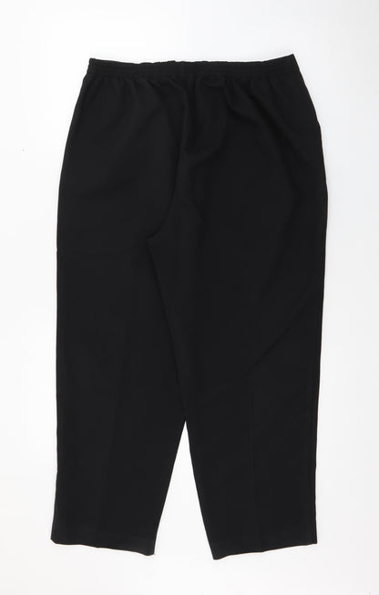 Classics` Womens Black  Polyester Trousers  Size 16 L23 in Regular