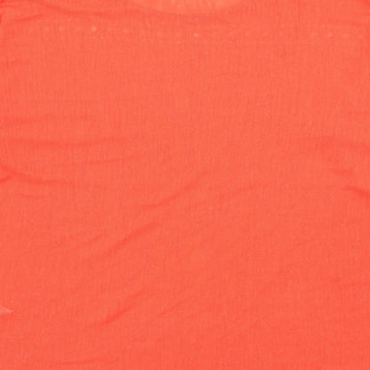 M&Co Womens Orange Boat Neck  Acrylic Pullover Jumper Size 16