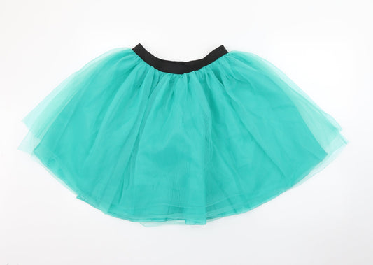 Preworn Womens Green  Polyester Tutu Skirt Size L