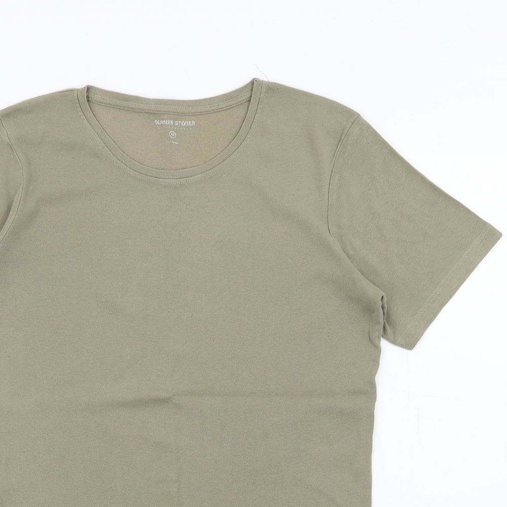 Dunnes Stores Womens Green  Polyester Basic T-Shirt Size M Crew Neck