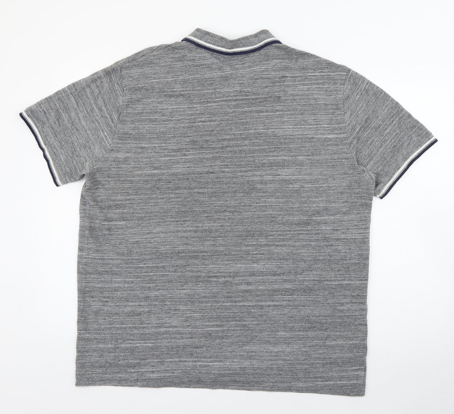 AWC85 Mens Grey  Polyester  Polo Size XL Collared Button