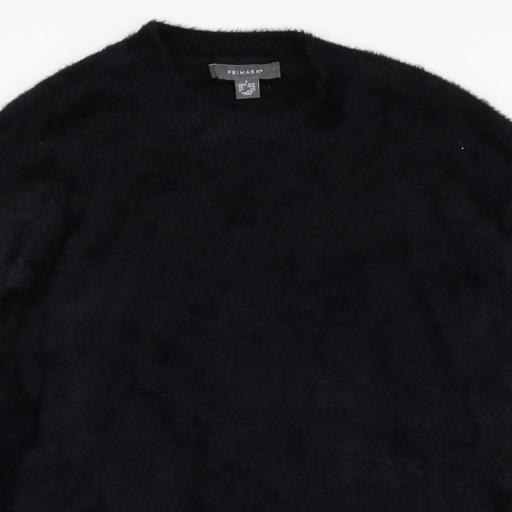 Primark Womens Black  Nylon Pullover Sweatshirt Size 10  Pullover