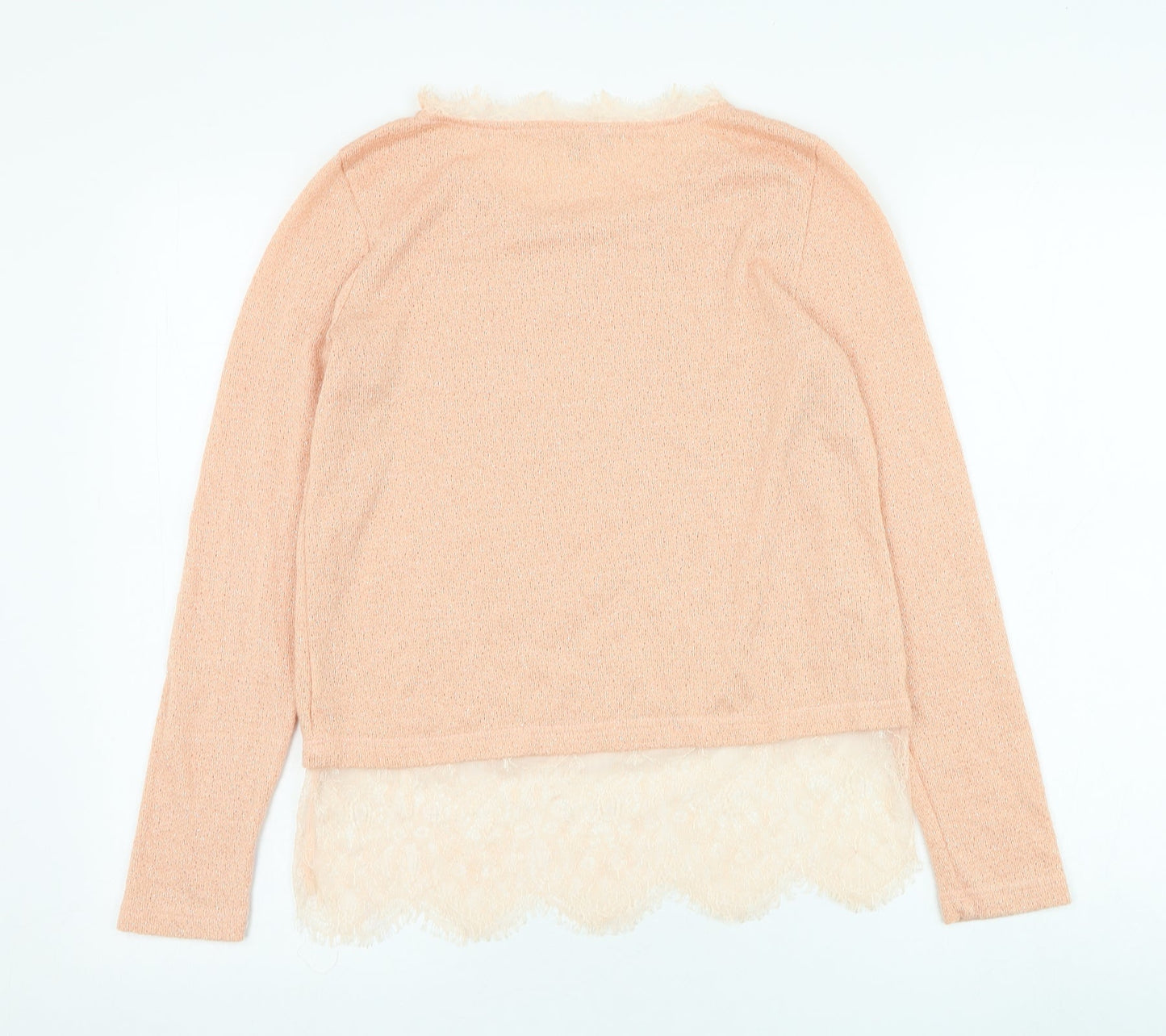 Swan Womens Pink Round Neck  Polyester Pullover Jumper Size S