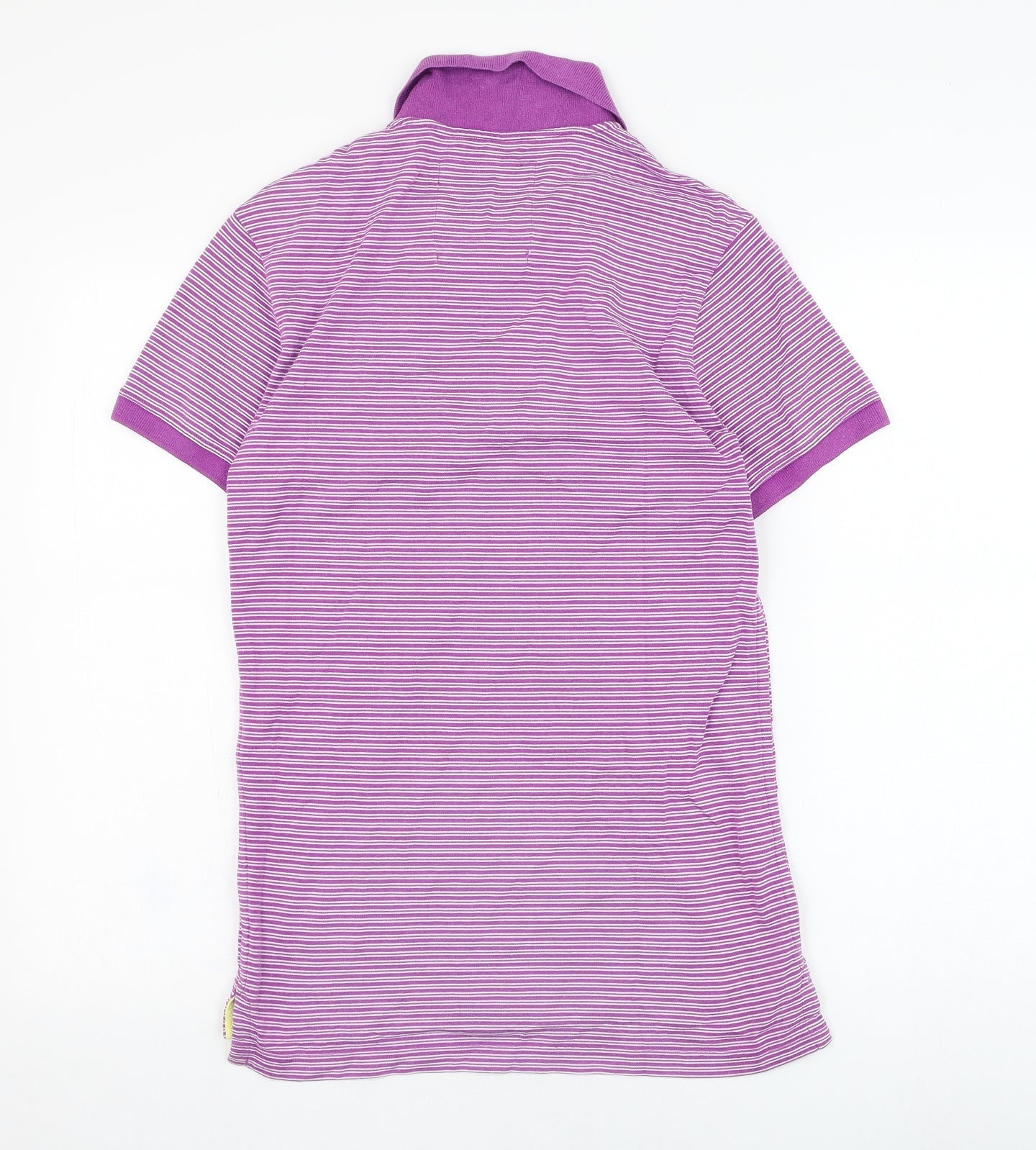 Jack Wills Mens Purple Striped Cotton  Polo Size XS Collared Pullover