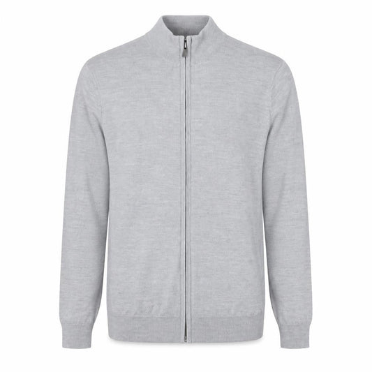 The Savile Row Mens Grey  Wool Full Zip Sweatshirt Size S