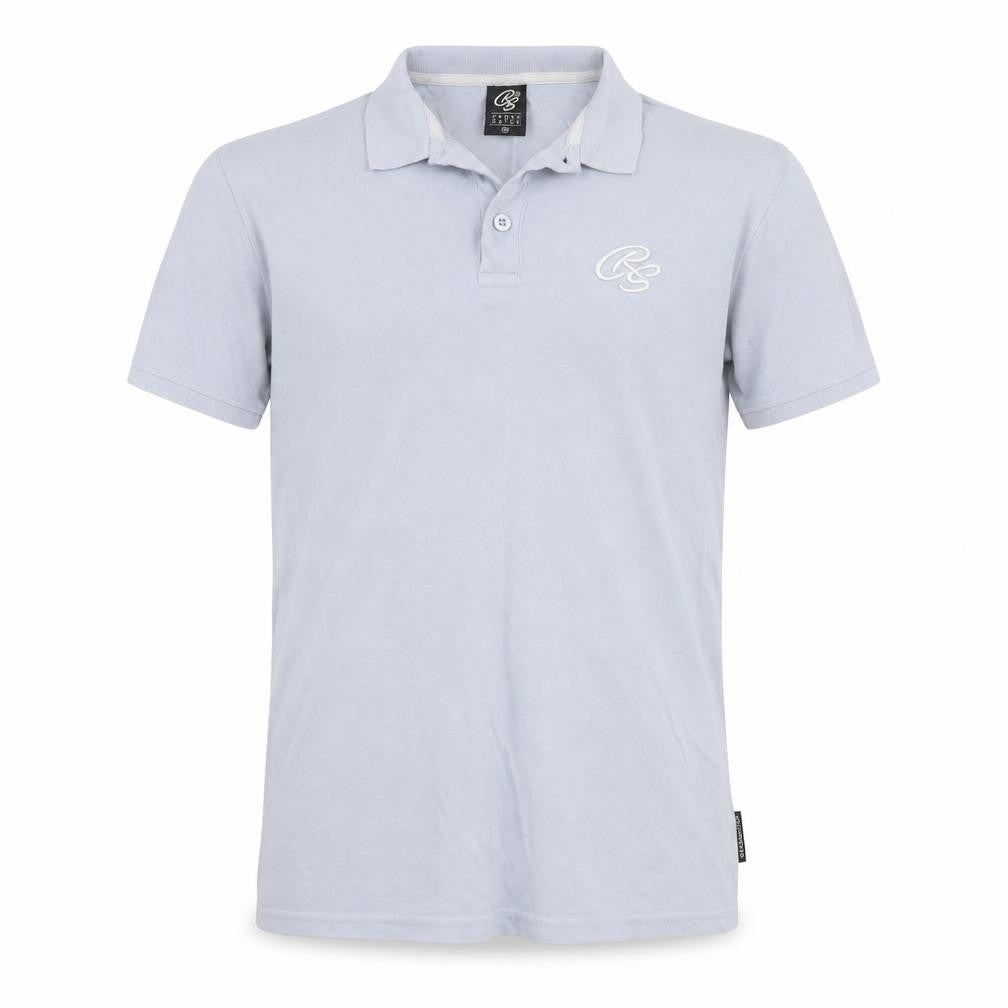 Crosshatch Mens Blue  Cotton  Polo Size M Collared Button