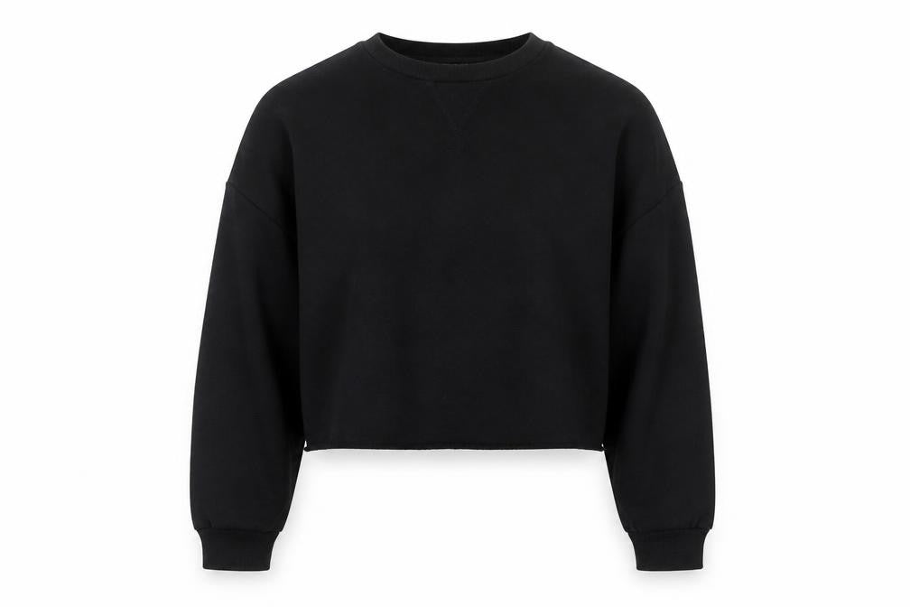 Primark Womens Black  Polyester Pullover Sweatshirt Size 6   - Cropped