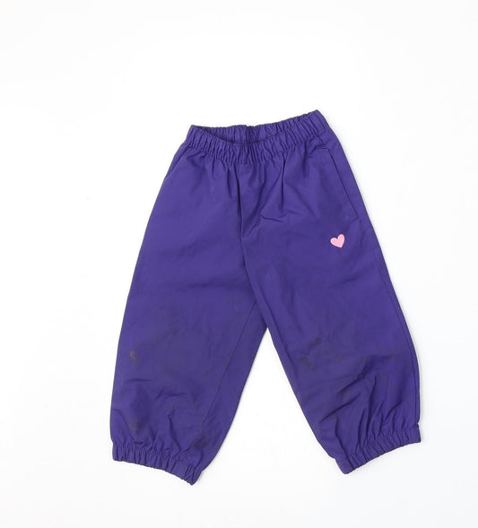 OshKosh B’gosh Girls Purple  Polyester Rain Trousers Trousers Size 12 Months