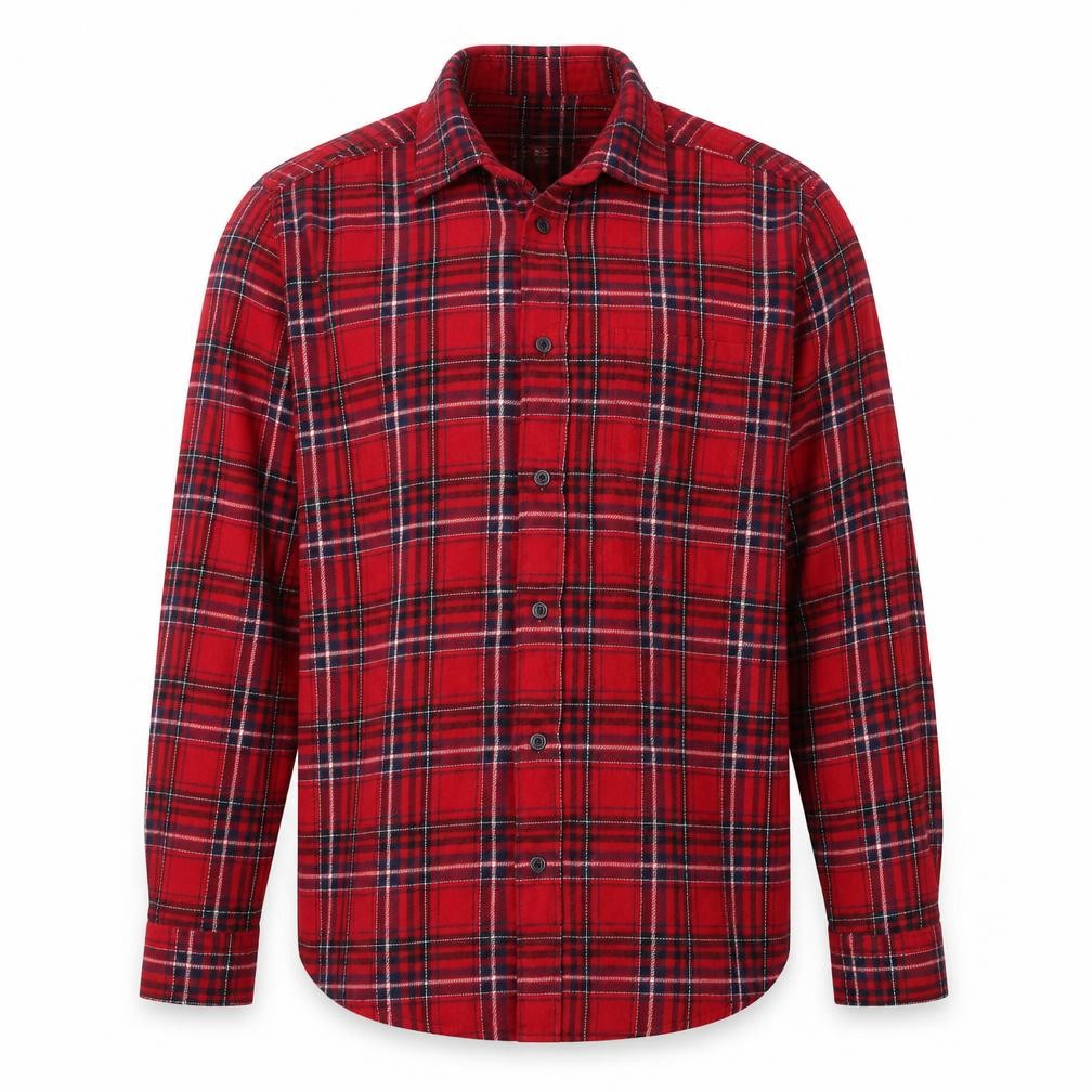 Cedarwood State Mens Red Check Cotton Button-Up Size XS Collared Button
