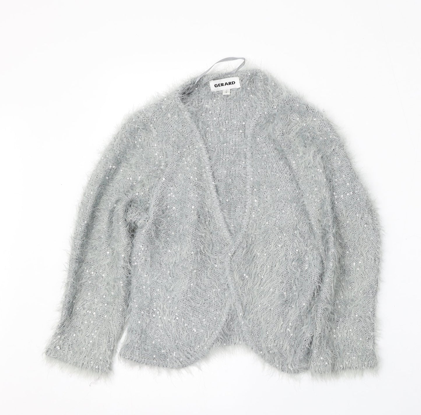 Gerard Womens Blue Round Neck  Polyester Cardigan Jumper Size S