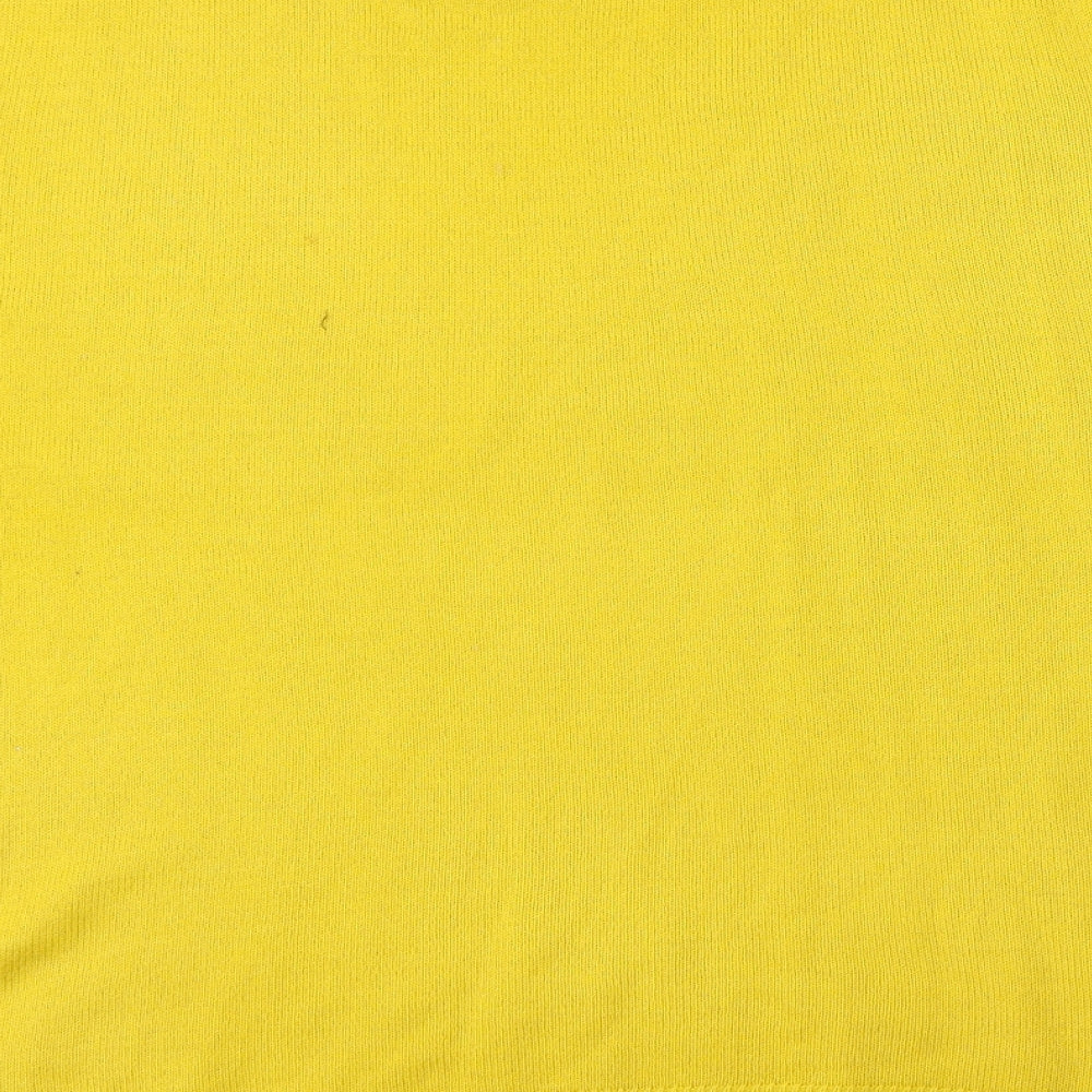 Bonmarché Womens Yellow Round Neck  Acrylic Pullover Jumper Size 20