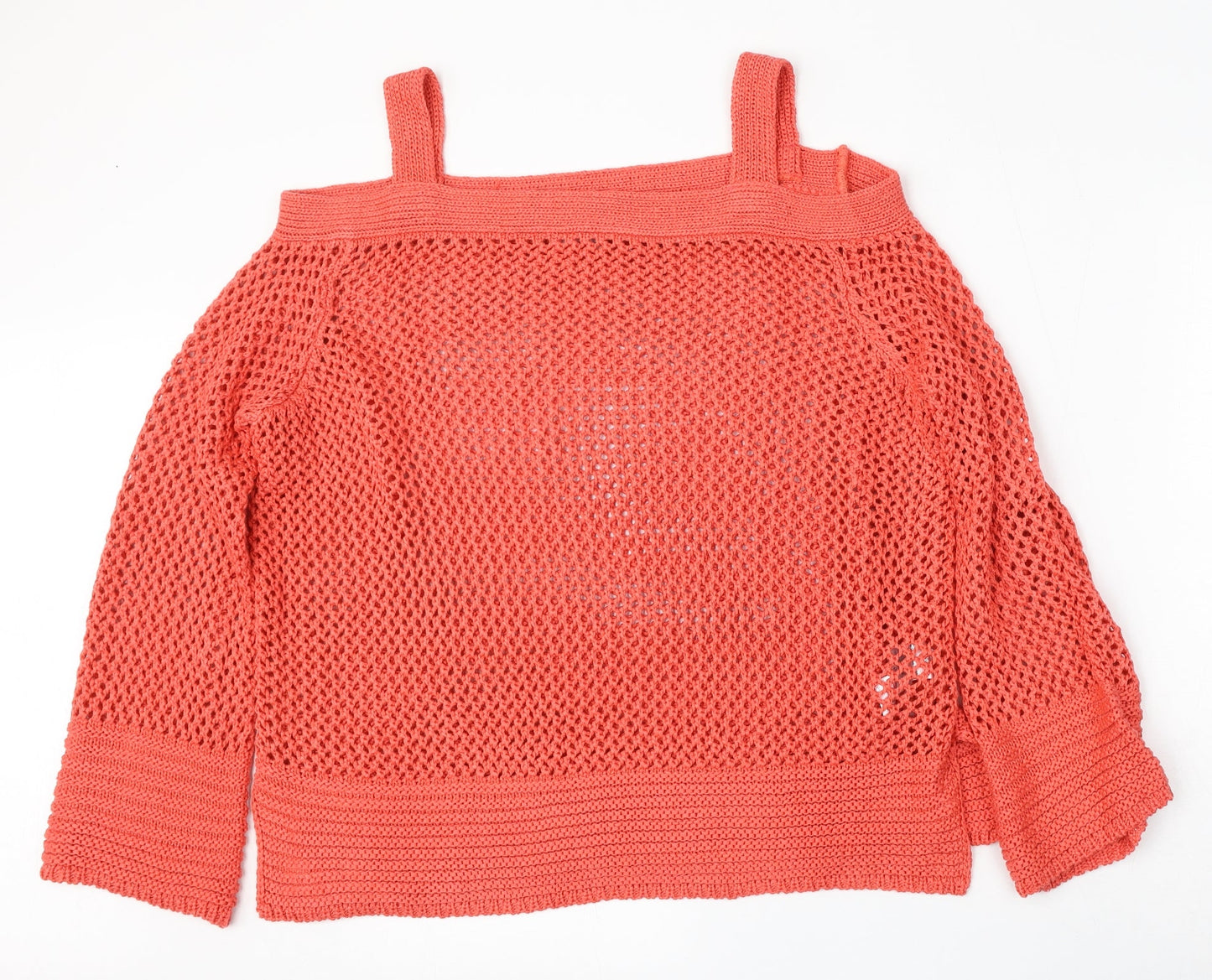 SimplyBe Womens Red Square Neck  Acrylic Pullover Jumper Size 16
